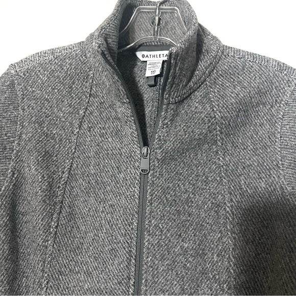 Athleta Stroll Fleece Full Zip Jacket in Grey Sz XXS - Picture 2 of 6